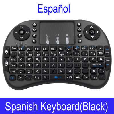 7 color backlit i8 Mini Wireless Keyboard 2.4ghz English Russian 3 colour Air Mouse with Touchpad Remote Control Android TV Box