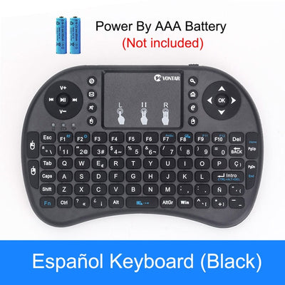 VONTAR i8 keyboard backlit English Russian Spanish Air Mouse 2.4GHz Wireless Keyboard Touchpad Handheld for TV BOX Android X96